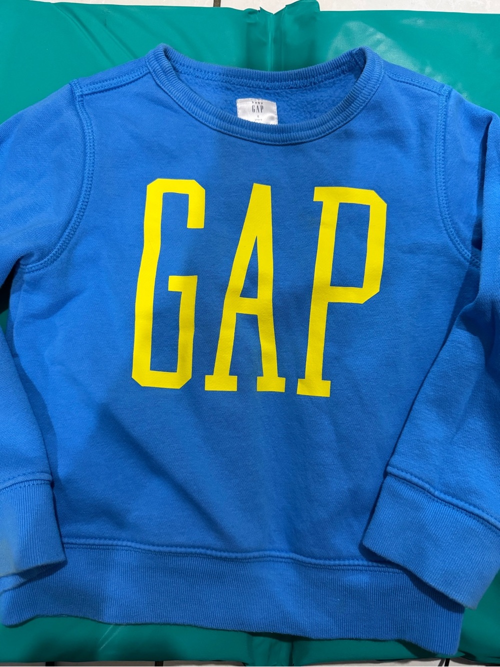 GAP Kids Royal Blue Sweatshirt with Yellow Logo